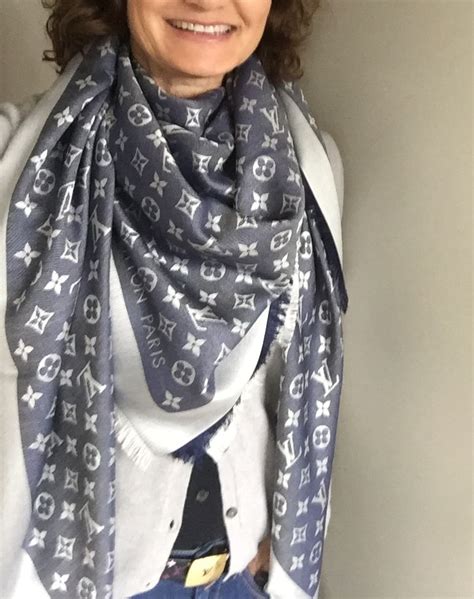 how to wear louis vuitton scarf|louis vuitton denim scarf.